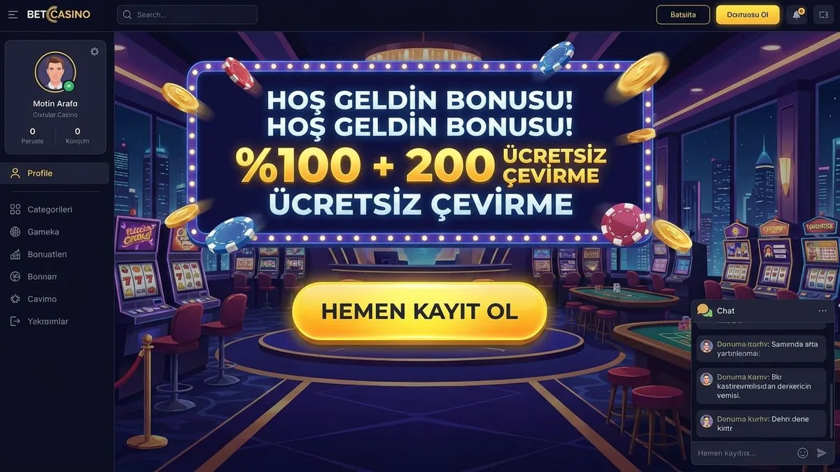 Bonusla kayıt ol